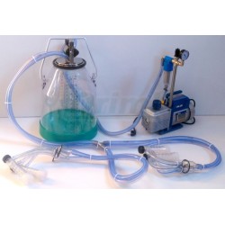 Přenosné dojení PDP25 AS2K pro 2 kozy, plastová transparentní konev 25 l