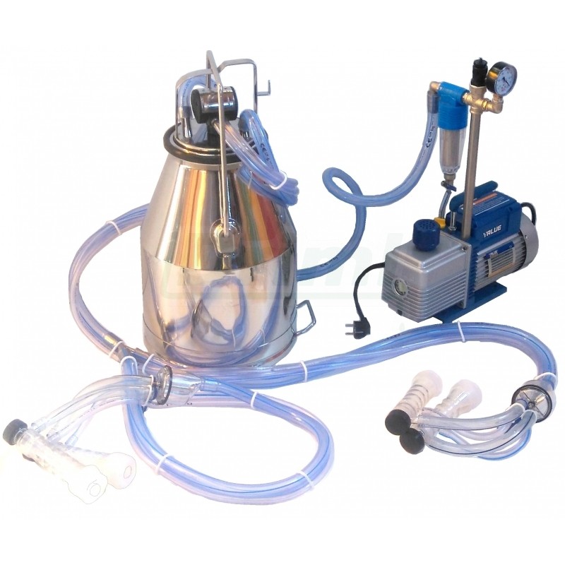 Přenosné dojení PD25 ASS2K pro 2 kozy, nerezová konev 25 l