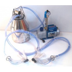 Přenosné dojení PD25 ASS2K pro 2 kozy, nerezová konev 25 l