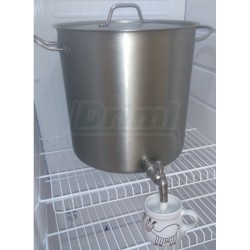 Nerezový hrnec 24l s madly, poklicí a vypouštěcím kohoutem  3/4