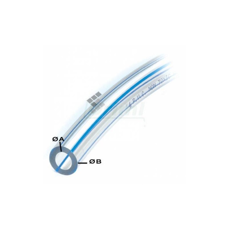 Hadice 7,6x14,5  plastová transparentní Spaggiari, cena za 1 metr