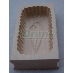 Forma na máslo dřevěná, vyřezávaná, 250g