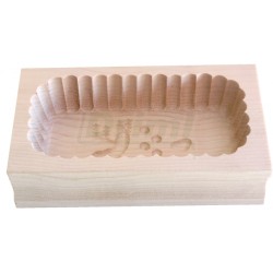 Forma na máslo dřevěná, vyřezávaná, 250g