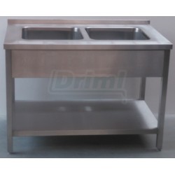 Dvojdřez 2 x 450 x 450 x 250mm se spodní policí