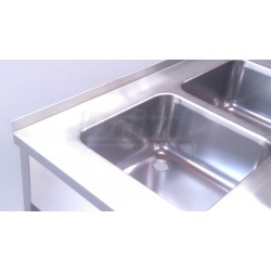 Dvojdřez 2 x 450 x 450 x 250mm se spodní policí