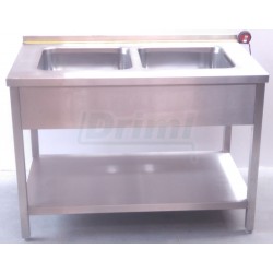 Dvojdřez 2 x 450 x 450 x 250mm se spodní policí