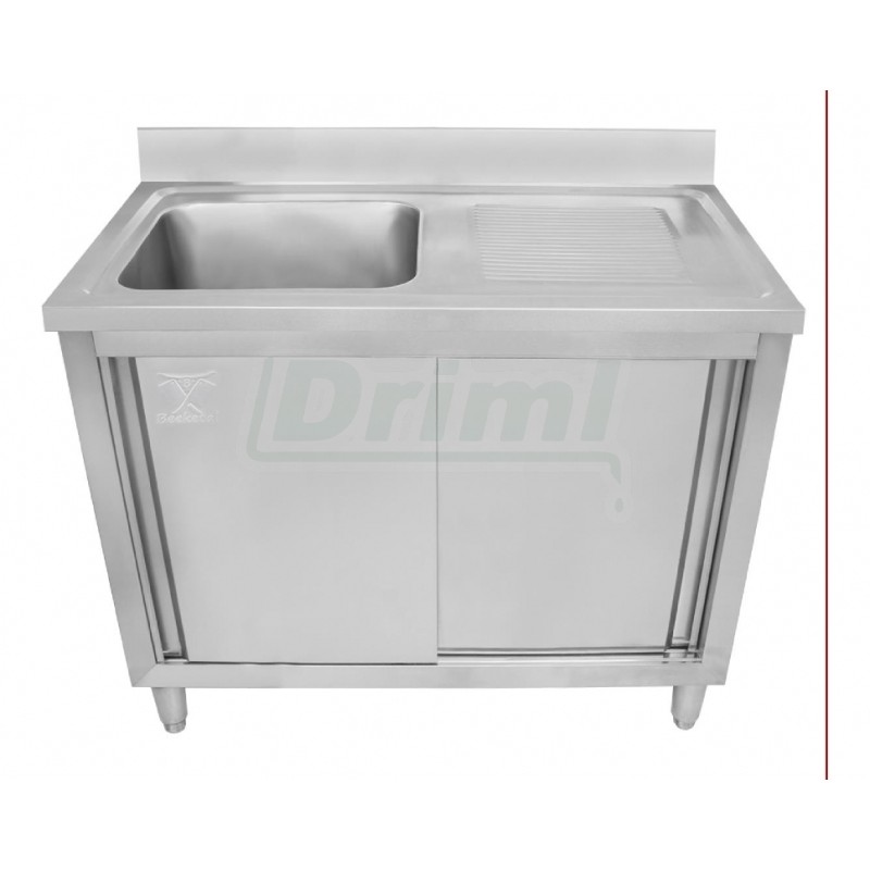 Mycí stůl 100 x 60 s 1 dřezem 50 x 40, se skříní