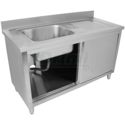 Mycí stůl 100 x 60 s 1 dřezem 50 x 40, se skříní