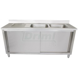 Dvojdřez 2 x 50 x 40 x 25 cm se skříní 160 x 60 x 85 cm