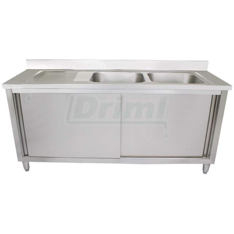 Dvojdřez 2 x 50 x 40 x 25 cm se skříní 160 x 60 x 85 cm