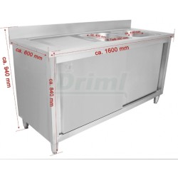 Dvojdřez 2 x 50 x 40 x 25 cm se skříní 160 x 60 x 85 cm