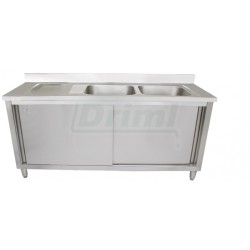 Dvojdřez 2 x 50 x 40 x 25 cm se skříní 180 x 60 x 85 cm