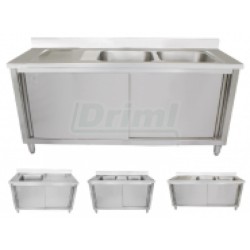 Dvojdřez 2 x 50 x 40 x 25 cm se skříní 180 x 60 x 85 cm