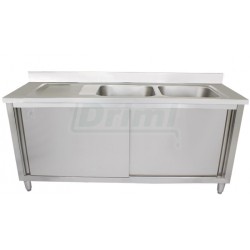 Dvojdřez 2 x 50 x 40 x 25 cm se skříní 2000 x 60 x 85 cm