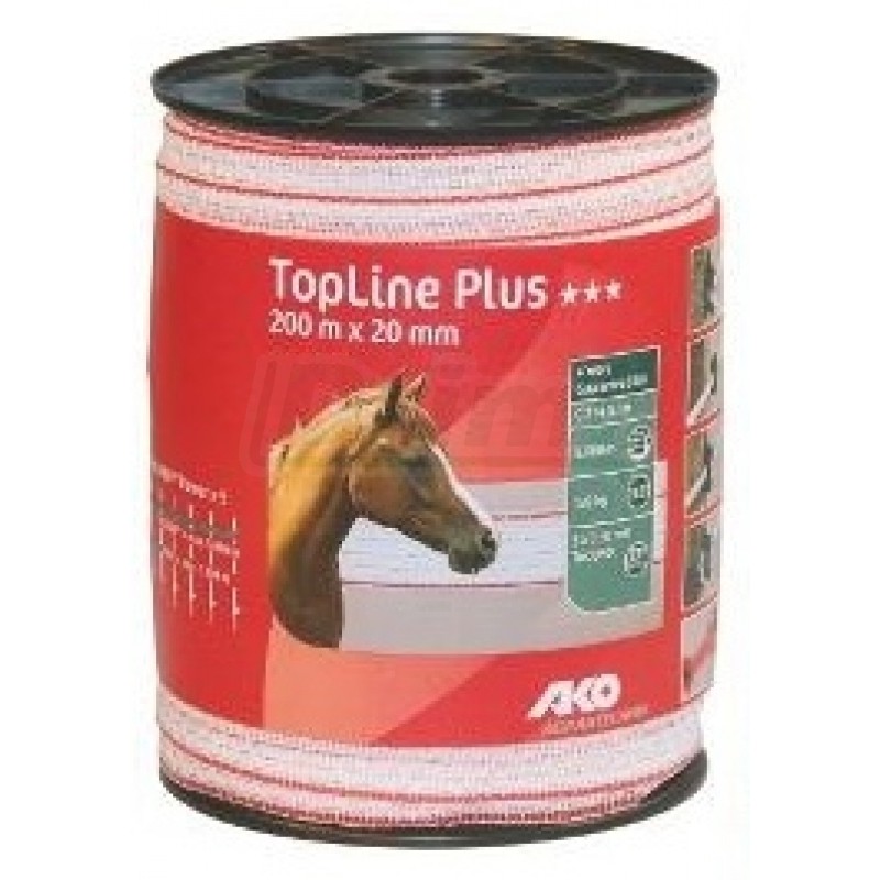 TopLine Plus páska 20 mm, návin 200m, bílo - červená