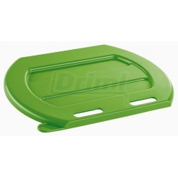 Víko zelené na oboustranně zploštělé napájecí kbelíky 8l