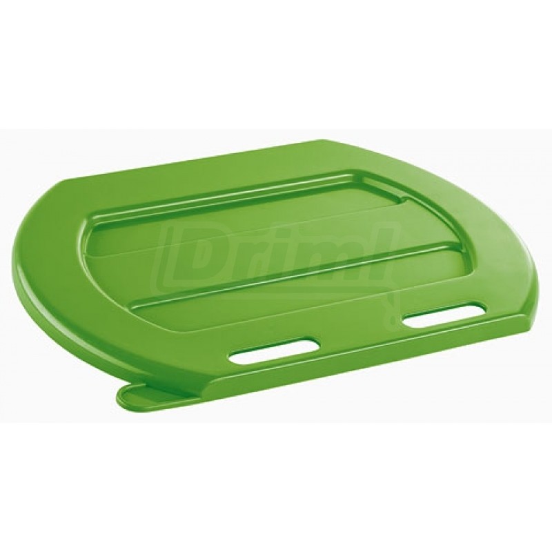 Víko zelené na oboustranně zploštělé napájecí kbelíky 8l