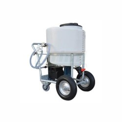 Vozík na mléko pro telata s plastovou nádobou 170 l, s mixérem a digitálním dávkovacím čerpadlem, bez pojezdu