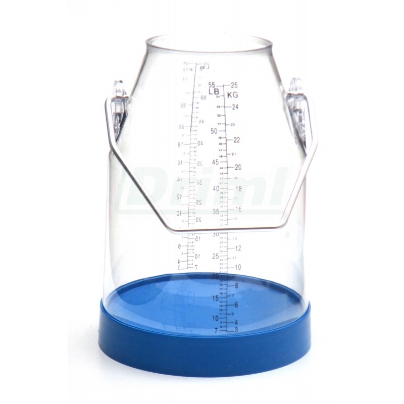 Konev dojicí, plastová, transparentní, 25 lt s cejchováním