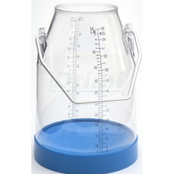 Konev dojicí, plastová, transparentní, 25 lt s cejchováním