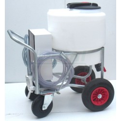 Vozík bez pojezdu s tankem 170 l, s čerpadlem, průtokoměrem a dávkovací pistolí