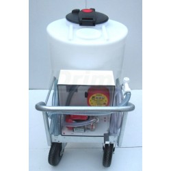 Vozík bez pojezdu s tankem 170 l, s čerpadlem, průtokoměrem a dávkovací pistolí