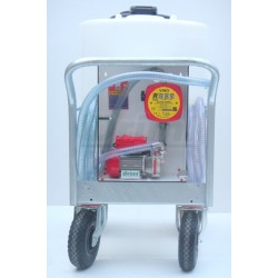 Vozík bez pojezdu s tankem 170 l, s čerpadlem, průtokoměrem a dávkovací pistolí