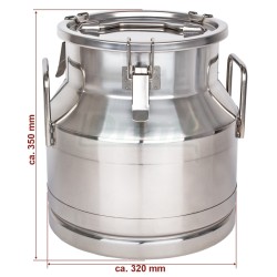 Přepravní nerezová konev 20 l s tříbodově jištěným víkem