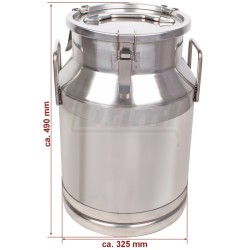 Přepravní nerezová konev 30 l s tříbodově jištěným víkem