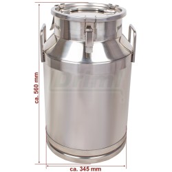 Přepravní nerezová konev 40 l s tříbodově jištěným víkem