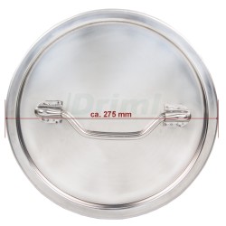 Přepravní nerezová konev 40 l s tříbodově jištěným víkem