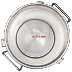 Přepravní nerezová konev 60 l s tříbodově jištěným víkem