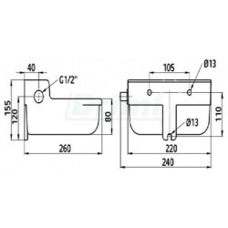 Napáječka hladinová 2 l, NÍZKOTLAKÁ litina, pro ovce, kozy, prasata, dobytek a koně, nízkotlaká