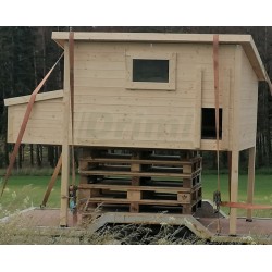 Zateplený kurník pro slepice 182 x 137 x 105 cm