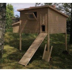 Zateplený kurník pro slepice 182 x 137 x 105 cm