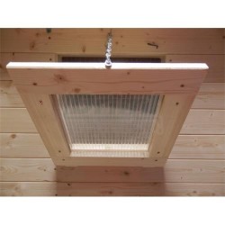 Zateplený dřevěný kurník pro 10 - 12 kusů nosnic se snáškovým budníkem a přístavkem