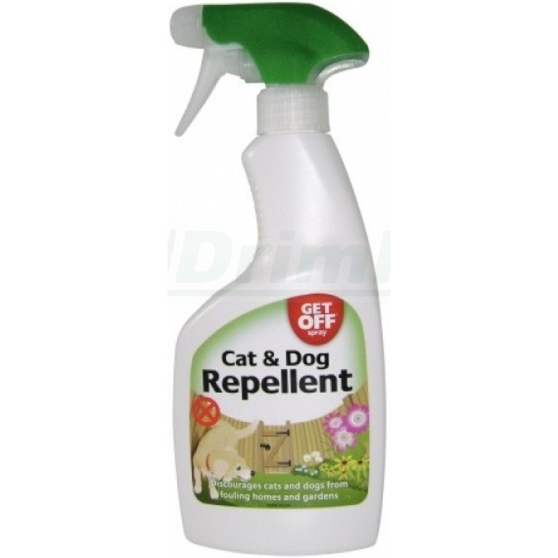Odpuzující sprej GET OFF 500ml pro psy a kočky se svěží vůní citrusů.
