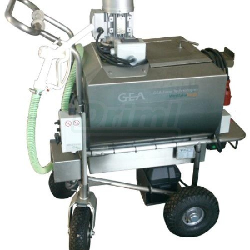 Vozík s mixérem pro telata MilkBuggy 100 l nerez, ohřev bez pasterizace, dávkování, bez pojezdu