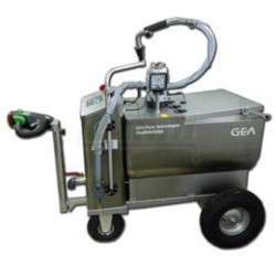 Vozík pro telata MilkBuggy 200 l nerez, pojezd, ohřev bez pasterizace, mixer, dávkování