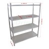 Nerezový regál 4 police
