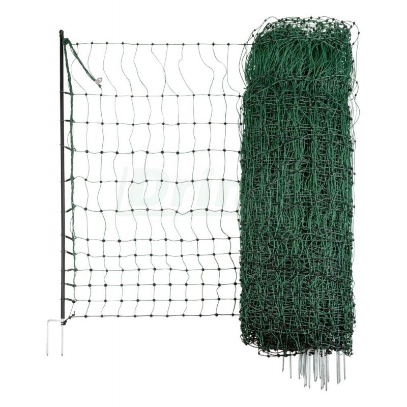 Síť pro drůbež VODIVÁ 106 cm, 25m, zelená dvojitý hrot