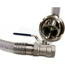 Souprava DN 50 pro stáčení mléka z velkých tanků do konví s 1m hadice