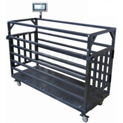 Mobilní váha pro ovce, kozy prasata 150 kg/100g, 60 x 150 x 110 cm , ocel/lak