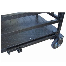 Váha na prasata v lakovaném provedení, kolečka + madla 300kg/100g, 60x150cm, ocel/lak