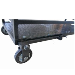 Váha na prasata v lakovaném provedení, kolečka + madla 300kg/100g, 60x150cm, ocel/lak