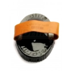 Hřbílko ADLUS oválné, reformní, s koženým páskem, lakované, černé