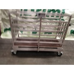 Mobilní víceúčelová plošinová/klecová hliníková váha pro ovce, kozy, prasata atd  150 kg/100g, 60 x 150 x 110 cm , ocel/lak