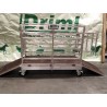 Mobilní víceúčelová plošinová/klecová hliníková váha pro ovce, kozy, prasata atd  150 kg/100g, 60 x 150 x 110 cm , ocel/lak