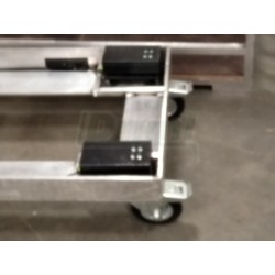 Mobilní víceúčelová plošinová/klecová hliníková váha pro ovce, kozy, prasata atd  150 kg/100g, 60 x 150 x 110 cm , ocel/lak