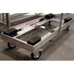 Mobilní víceúčelová plošinová/klecová hliníková váha pro ovce, kozy, prasata atd  150 kg/100g, 60 x 150 x 110 cm , ocel/lak